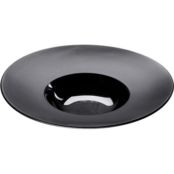 Stalgast serie Gourmet contrasterend bord diep met brede rand Ø 300 mm, zwart, PZ2202300