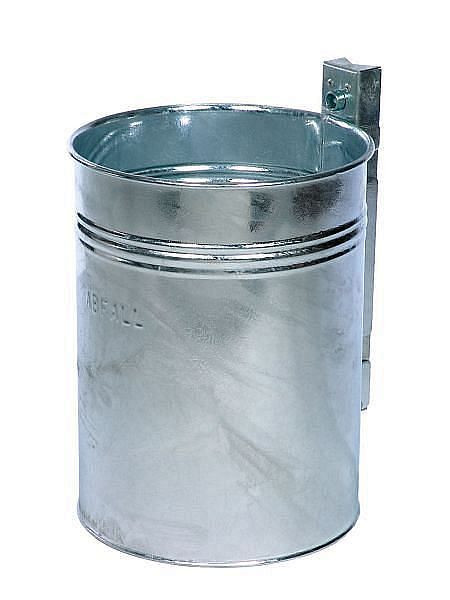 Renner afvalcontainer ca. 35 L, met reliëf "ABFALL", voor wand- en paalbevestiging, thermisch verzinkt en gepoedercoat, kobaltblauw, 7000-10PB 5013