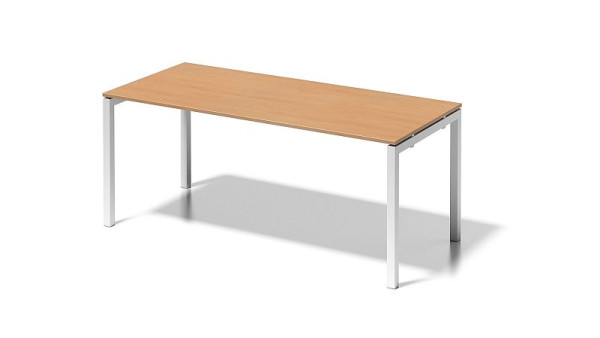 Bisley Cito bureau, 730 mm U-frame met vaste hoogte, H 19 x B 1800 x D 800 mm, beuken/verkeerswit, DUF1808BC396