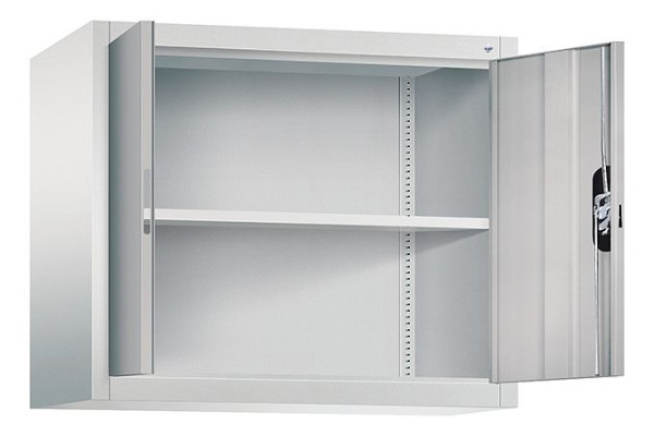 C+P bovenkast Acurado, H790xW930xD400mm, kleur: lichtgrijs/wit aluminium, verzonken handgreep, 9265-000 S10218