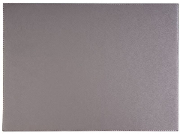 APS placemat - FAUX LEDER - 45 x 32,5 cm, kunstleer, kleur: grijs, verpakking van 6, 60044