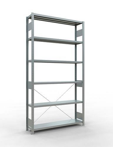 Schulte legbordstelling, basisveld, 6 opbergniveaus, kruisschoor, vakbelasting 250 kg, 1360 x 336 x 2500 mm, 278759