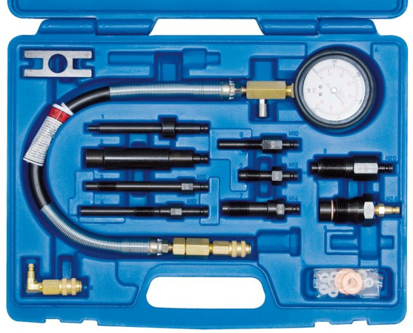 SW stalen compressietester, 0 - 70 bar, 13 stuks, 26071L