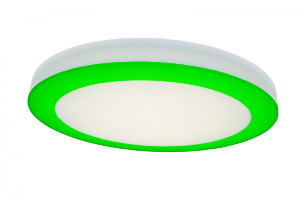 rutec Projekt ASCAR wand- en plafondlamp DALI diameter 435mm, H70mm, 230V, 27W, IP20, 4000K, CRI80 - groen, PBE204