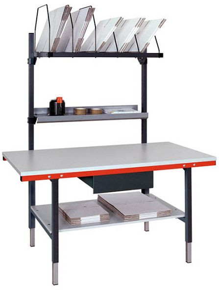 Bedrunka + Hirth inpak- en werktafelcombinatie in hoogte verstelbaar, breedte 1600, versie 1, 03.PT163001