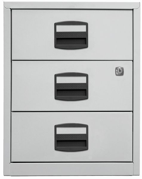 Bisley verrijdbare zijkast PFA, 3 universele laden, lichtgrijs, PFAM3S645