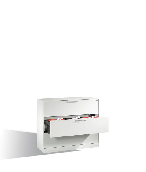 C+P hangarchiefkast Asisto, H1010xB1200xD435mm, kleur: lichtgrijs, beugelgreep, 146041-313 S10013