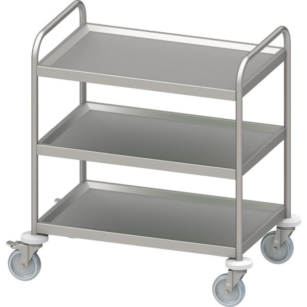 Stalgast RVS serveerwagen "PRO" met drie schappen 1100x600x950mm, gelast, VWN11624