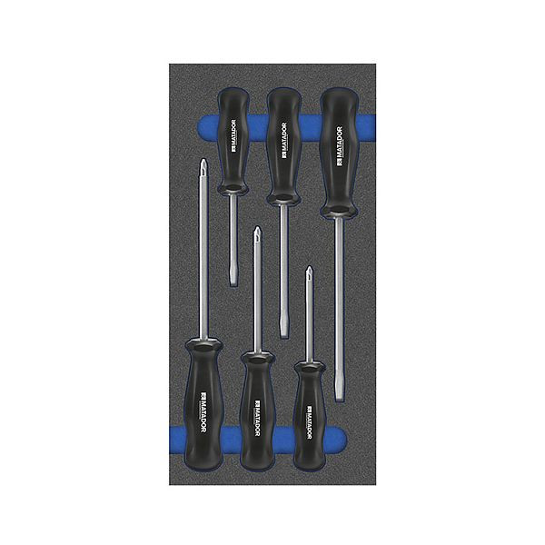 MATADOR gereedschapsmodule: schroevendraaierset, 1/3: 193 x 390 mm, 8164 1653