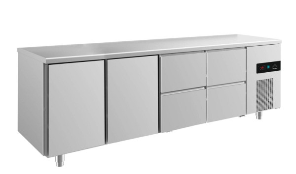 A&S Polarny koeltafel -2 tot +8°C met 2x deuren en 2x twee laden rechts, 2330 x 700 x 850 mm, KT4TTZZ