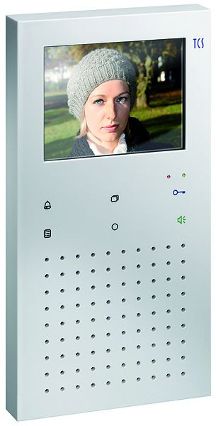 TCS video binnenstation voor handsfree bellen met sensortoetsen voor het objectbereik, opbouw wit, IVW9030-0140