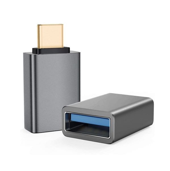 Helos-adapter OTG, USB 3.1 A-bus/Type-C™-stekker, PREMIUM, antraciet, 288362
