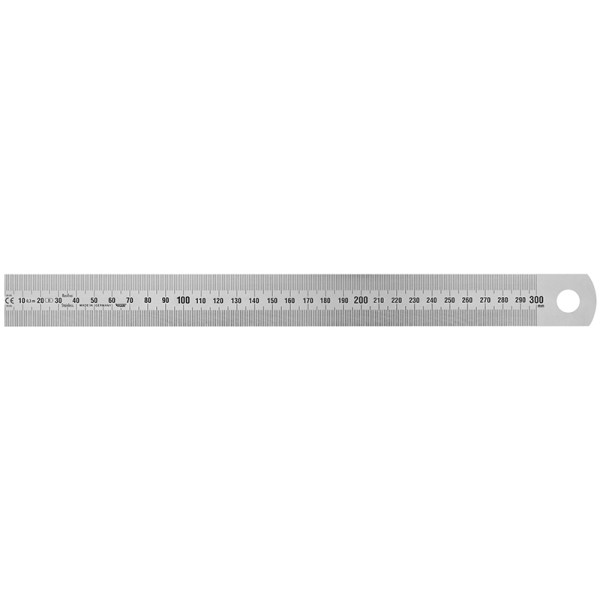 Vogel Germany stalen meetlat, type A, 300 x 30 x 1,0 mm, aflezing van links naar rechts, 1018010030
