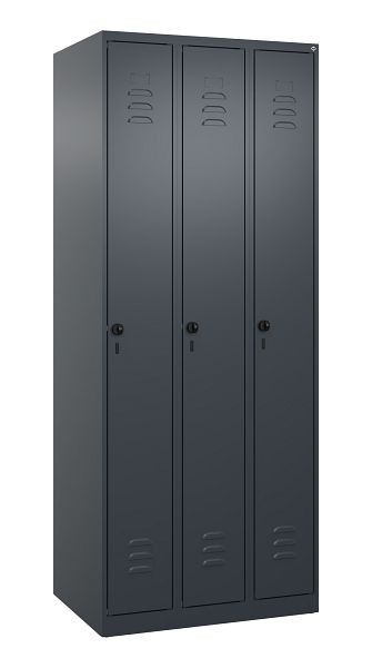 C+P luierkluis Classic PLUS, 3 vakken, 1850x750x500mm, 7016/7016, veiligheidsdraaigrendel, 080000-39 S10010