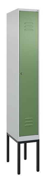 C+P luierkluis Classic PLUS met middenwand, frame, 2120x300x500mm, 7035/6011, cilinderslot, 0800307-10F S10021
