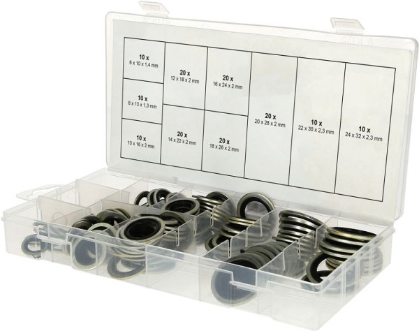KS Tools assortiment composiet afdichtringen, diameter 6-24mm, 150 stuks, 970.0760