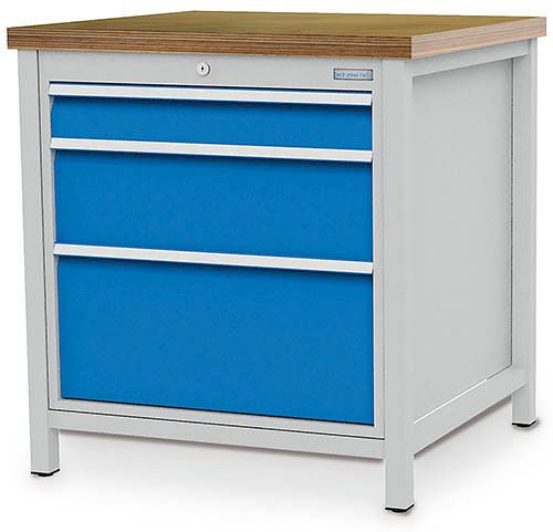 Bedrunka + Hirth box werkbank serie 810 R24-24, 1x 100, 1x 200, 1x 300 mm, volledig uittrekbare lades, 810 x 750 x 959 mm, 03.075.05V9
