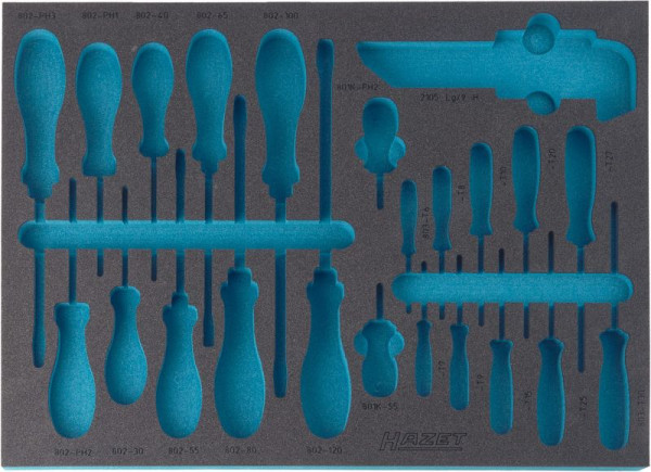 Hazet 2-componenten zachtschuim inleg, voor 163-141/31, afmetingen / lengte: 519 mm x 392 mm, 163-141L
