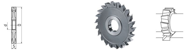 ELMAG HSS Co5 schijffrees DIN 885A, Ø 100 x 14 x 32, fijnvertand, 74329