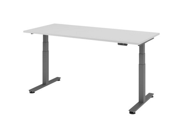 Hammerbacher zit-sta bureau elektrisch 180x80cm grijs, VXDSM19/5/G