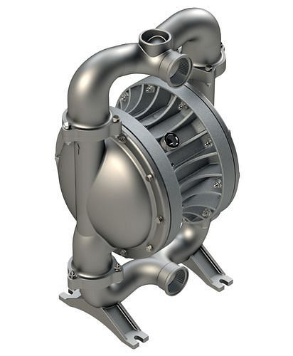 DENIOS perslucht dubbelmembraanpomp, ATEX, 2'', gemaakt van roestvrij staal / EPDM-PP / PTFE, 287-121