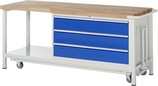 RAU neerlaatbare werkbank 8000 - model 8357, B2000 x D700 x H880 mm, 15-8357A6-207B4F.11