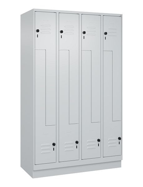 C+P Z-Spind Classic PLUS, C Z-Spind, Classic PLUS, Sockel, 8 Abteile, 1950x1200x500mm, 7035/7035, Drehriegel, 080023-408 S10009