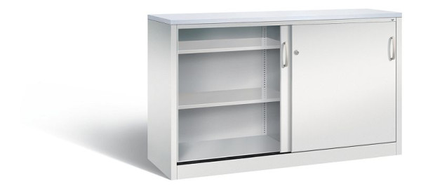 C+P dressoir met schuifdeuren Acurado, H1000xB1600xD500mm, kleur: lichtgrijs, beugelgreep, 2156-00 S10097