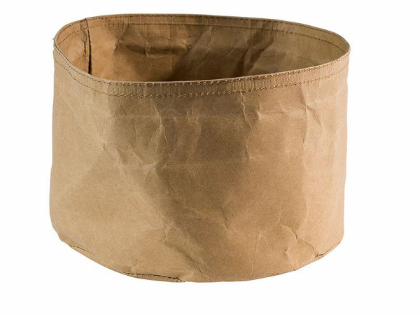 APS broodzak -PAPERBAG-, Ø 20 cm, hoogte: 13 cm, leerlook papier, beige, 30450