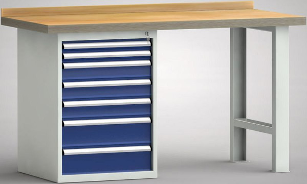 KLW professionele werkbank - 1500 x 700 x 845 mm L x D x H, WP515N-1500M45-E7030