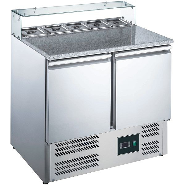 Saro pizzatafel met glazen blad model EPS 900G, 465-1060