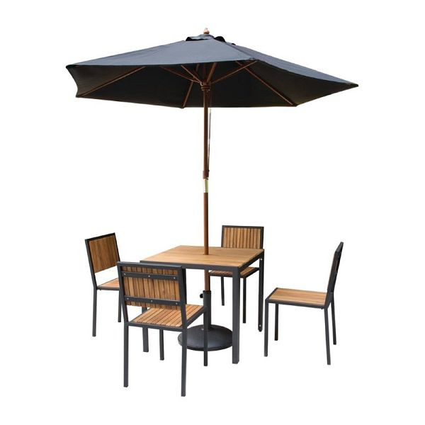 Bolero stalen en acaciahouten stoelen zonder armleuningen, VE: 4 stuks, DS150