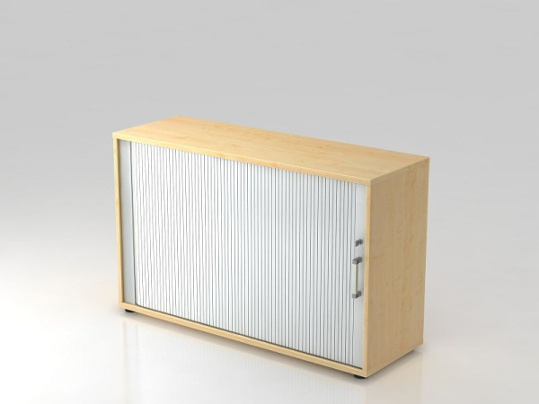 Hammerbacher rolluikkast horizontaal, 2OH 120cm chroomgreep esdoorn/zilver, 120x40x74,8 cm (BxDxH), V1732S/3/S/CE