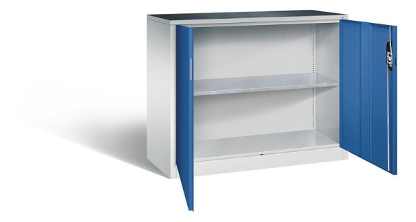 C+P gereedschapskast Acurado, H1000xB1200xD500mm, kleur: lichtgrijs / gentiaanblauw, verzonken handgreep, 8831-000 S10207