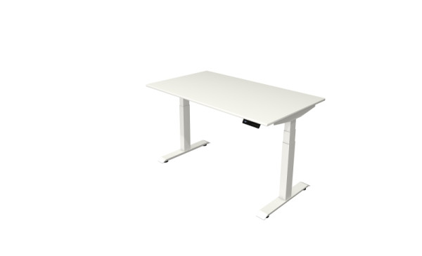 Kerkmann sta-/zittafel Move 4 nieuw 140 x 80 cm frame wit, tafelblad wit, 10091010