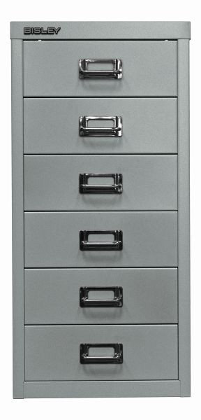 Bisley MultiDrawer™, 29-serie, DIN A4, 6 laden, zilver, L296355