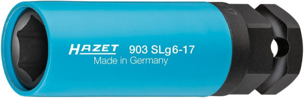 Hazet impact, machine schroevendraaierdop, zeskant, hol vierkant 12,5 mm, buitenste zeskant 24 mm, 17 mm, 903SLG6-17