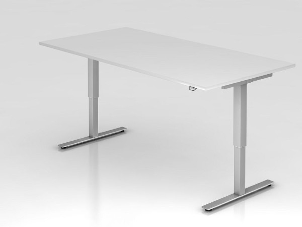 Hammerbacher elektrisch zit-sta bureau 200x100cm wit, werkhoogte 72 - 119 cm, VXMST2E/W/S