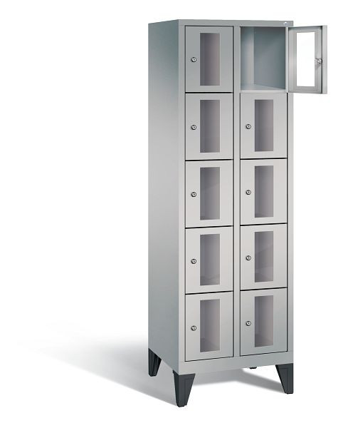 C+P lockerkast Classic, H1850xB610xD500mm, kleur: wit aluminium, 8010A205 S10011