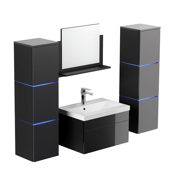 HOME DELUXE badkamermeubel WANGEROOGE - XL zwart, 8446