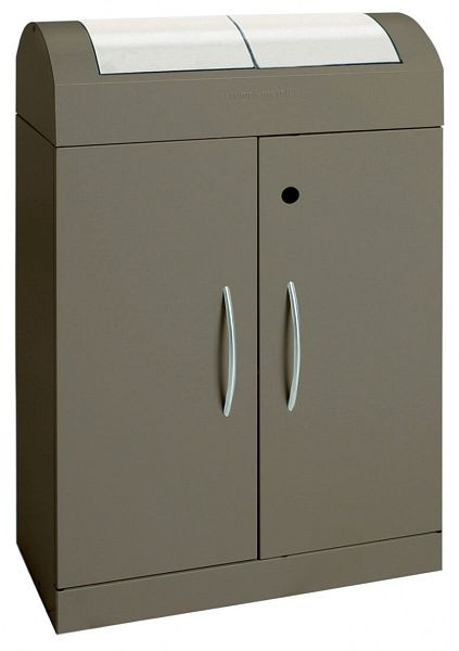 Stumpf afvalscheiding TD 2-aspect-plus, zachte mokka / roestvrij staal, verzinkte binnenemmer, 2x45 liter, 5603008