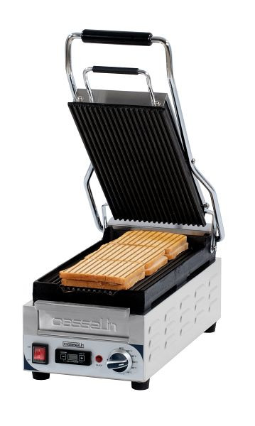 Casselin Panini-Grill Premium Compact - Gegroefd / Gegroefd - met timer, CGPRRXSPT