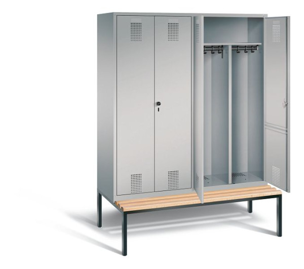 C+P zwart wit kastje Evolo, H2090xW1590xD815mm, kleur: wit aluminium, 48052-42 S10053