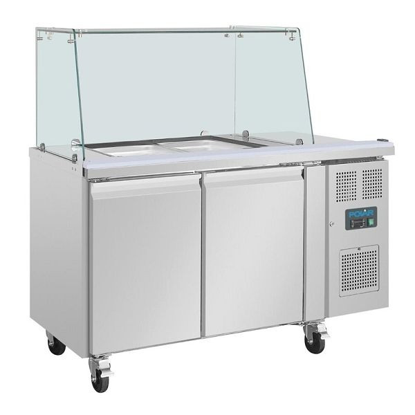 Polar Polar U-serie Saladette-aanrechtkoelkast met twee deuren en bescherming, UA017
