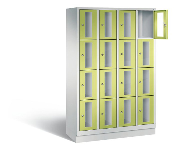 C+P lockerkast Classic, H1800xB1190xD500mm, kleur: lichtgrijs / virid groen, 8020A404 S10007