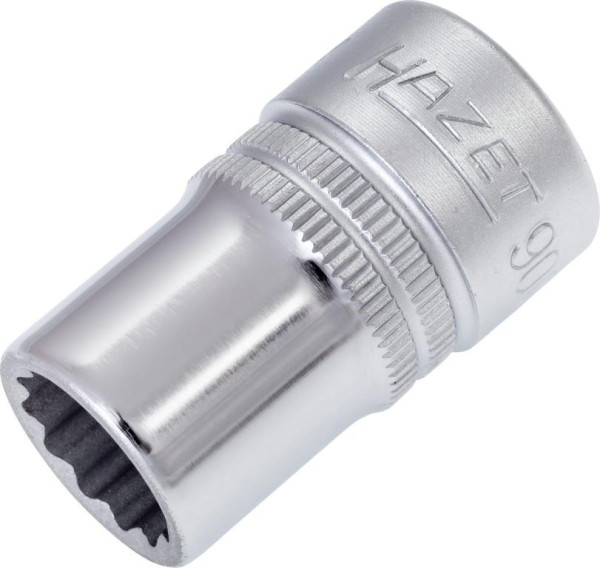 Hazet dopsleutelinzet, dubbel zeskant, hol vierkant 12,5 mm (1/2 inch), 13 mm, gekarteld, 900Z-13