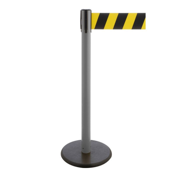 Stein HGS HGS personengeleidingssysteem -P-Line Premium-, antraciet, zwart/geel diagonaal (gearceerd), met bandeindstuk (standaard), bandlengte: 3,8 m, 34241a-1702