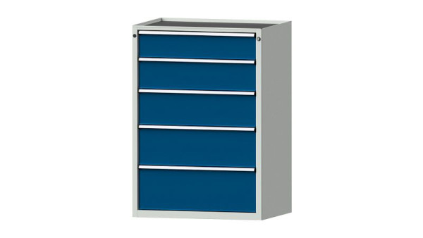 ANKE werkbanken ladekast, model 4007 V, 910 x 675 x 1280 mm, RAL 7035/5010, kuip, 611.312