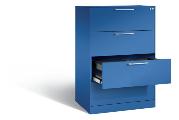 C+P hangmappenkast Asisto, H1310xB800xD600mm, kleur: gentiaanblauw, beugelgreep, 146223-412 S10039