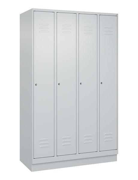 C+P luierkluis Classic PLUS, onderbouw, 4 vakken, 1950x1200x500mm, 7035/7035, cilindersloten, 080020-40 S10024
